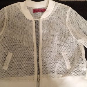White fishnet jacket